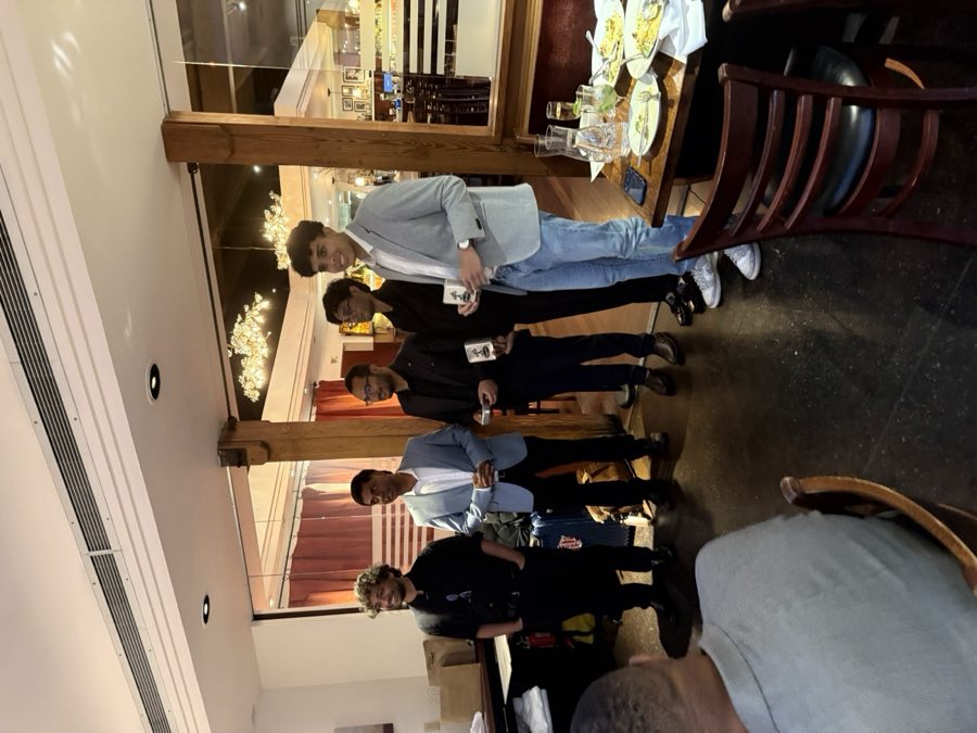 Team dinner after a hackathon